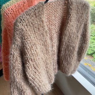 Vest camel superkid mohair alpaca zijde